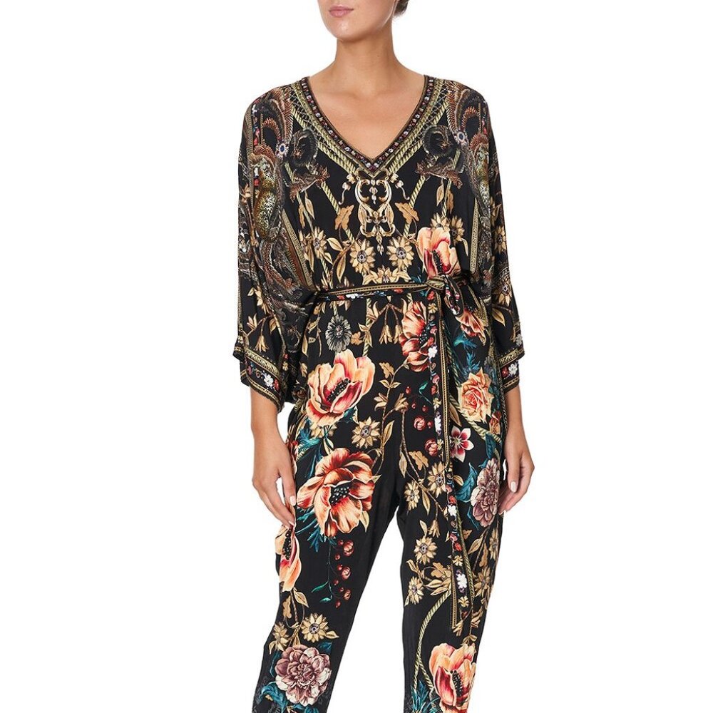 NWOT Camilla Jersey Batsleeve Jumpsuit Belle of the Baroque sz S $649